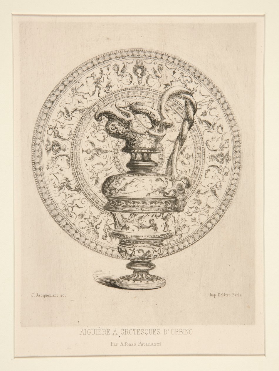 Ewer med Grotesker d af Jules Ferdinand Jacquemart
