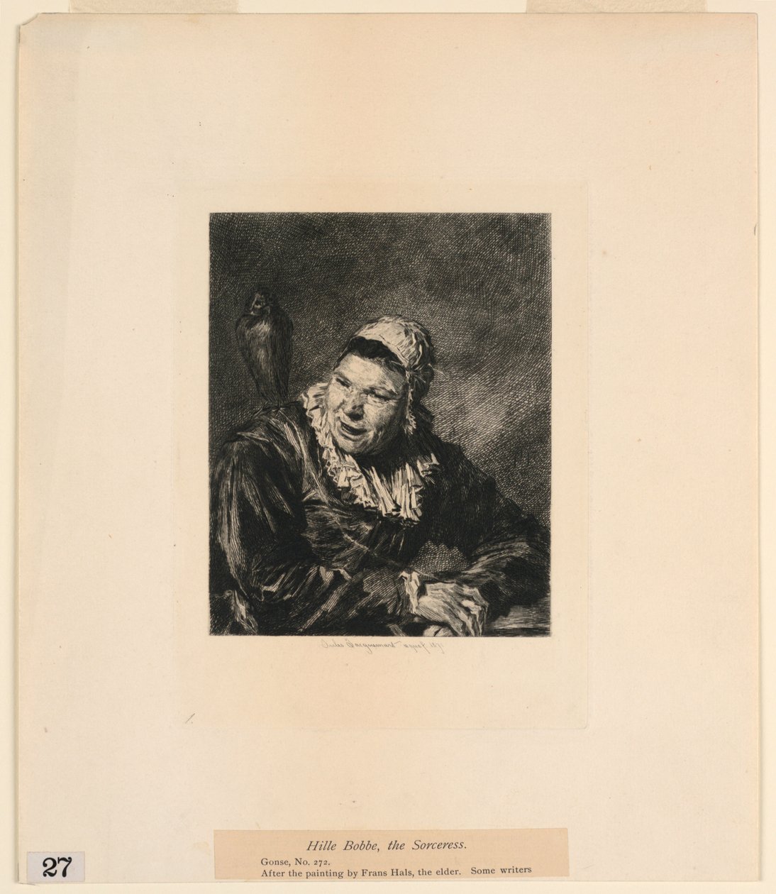 Hille Bobbe, the Sorceress, fra "Etchings of Pictures in the Metropolitan Museum, New York" af Jules Ferdinand Jacquemart