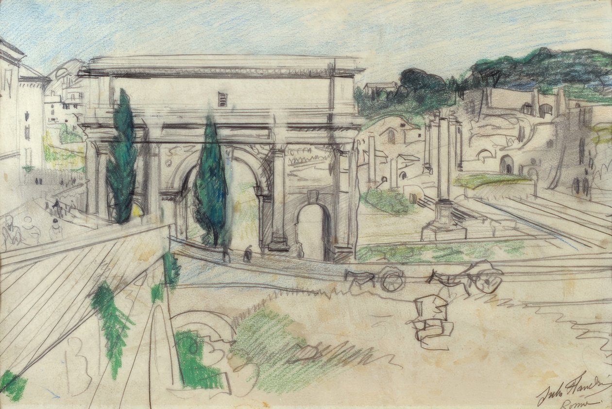 Forum Romanum af Jules Flandrin