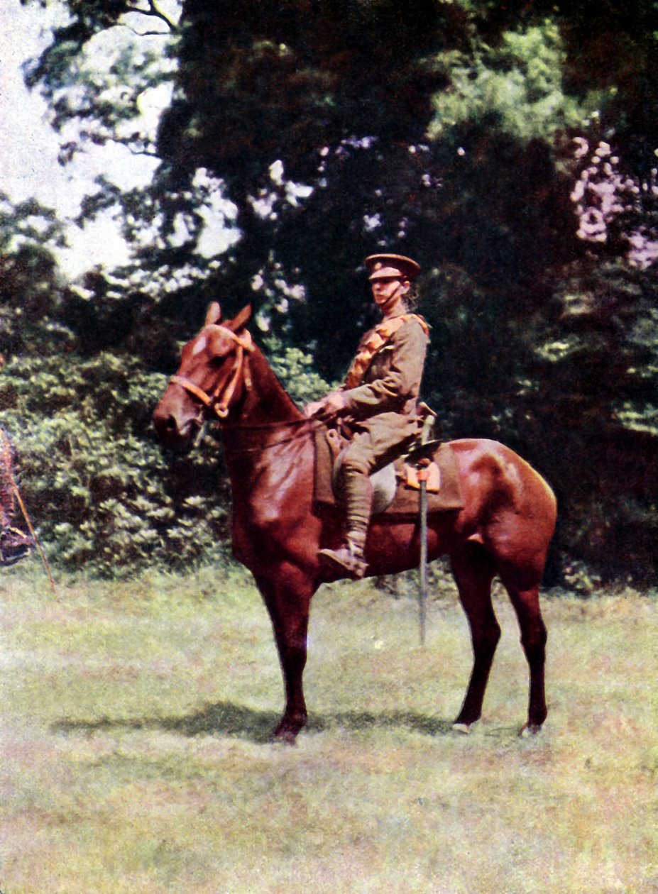 Rytter fra det britiske kavaleri under slaget ved Marne øst for Paris, september 1914 (autokrom) af Jules Gervais Courtellemont