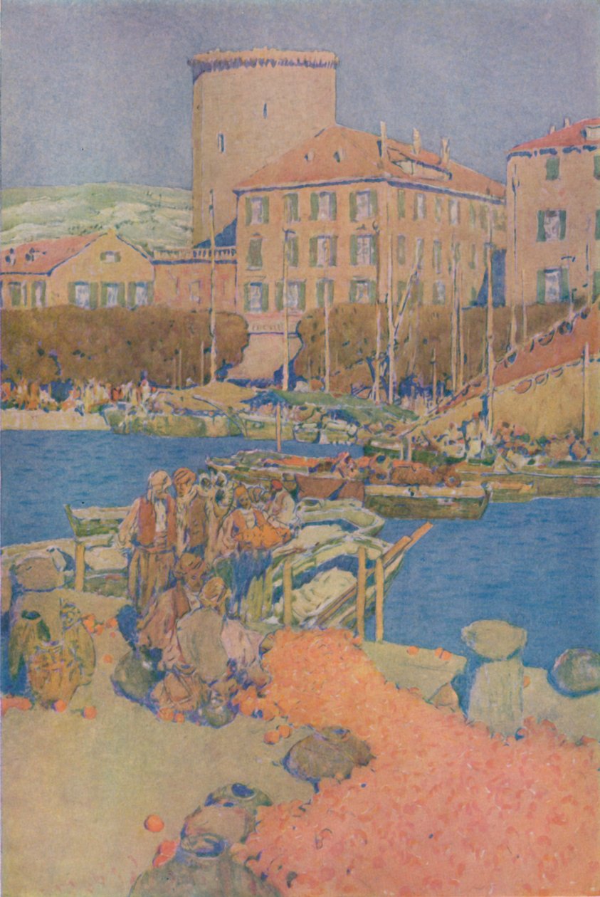 Markedspladsen i Spalato, 1913 af Jules Guerin