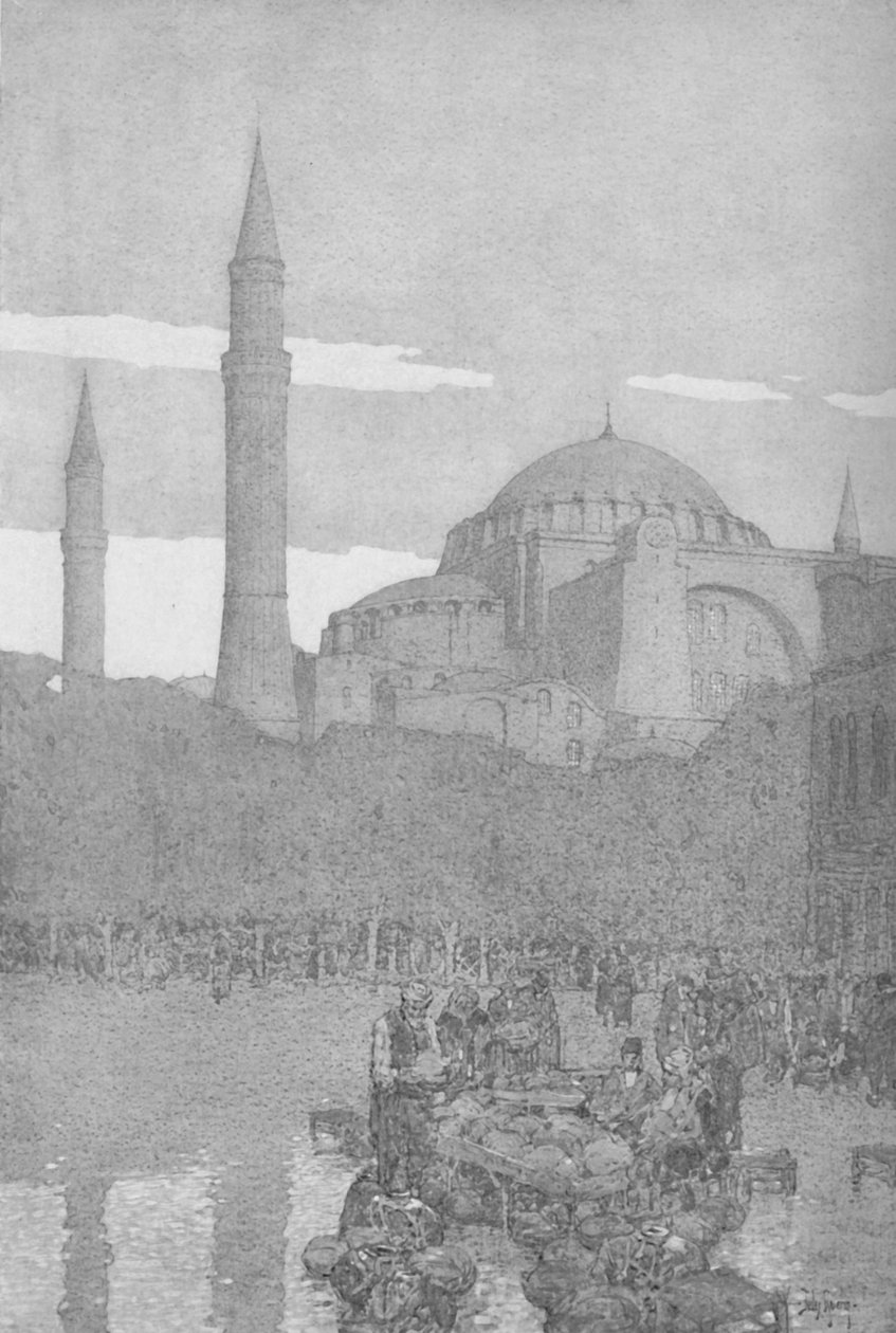 Moskeen i Santa Sophia, 1913 af Jules Guerin