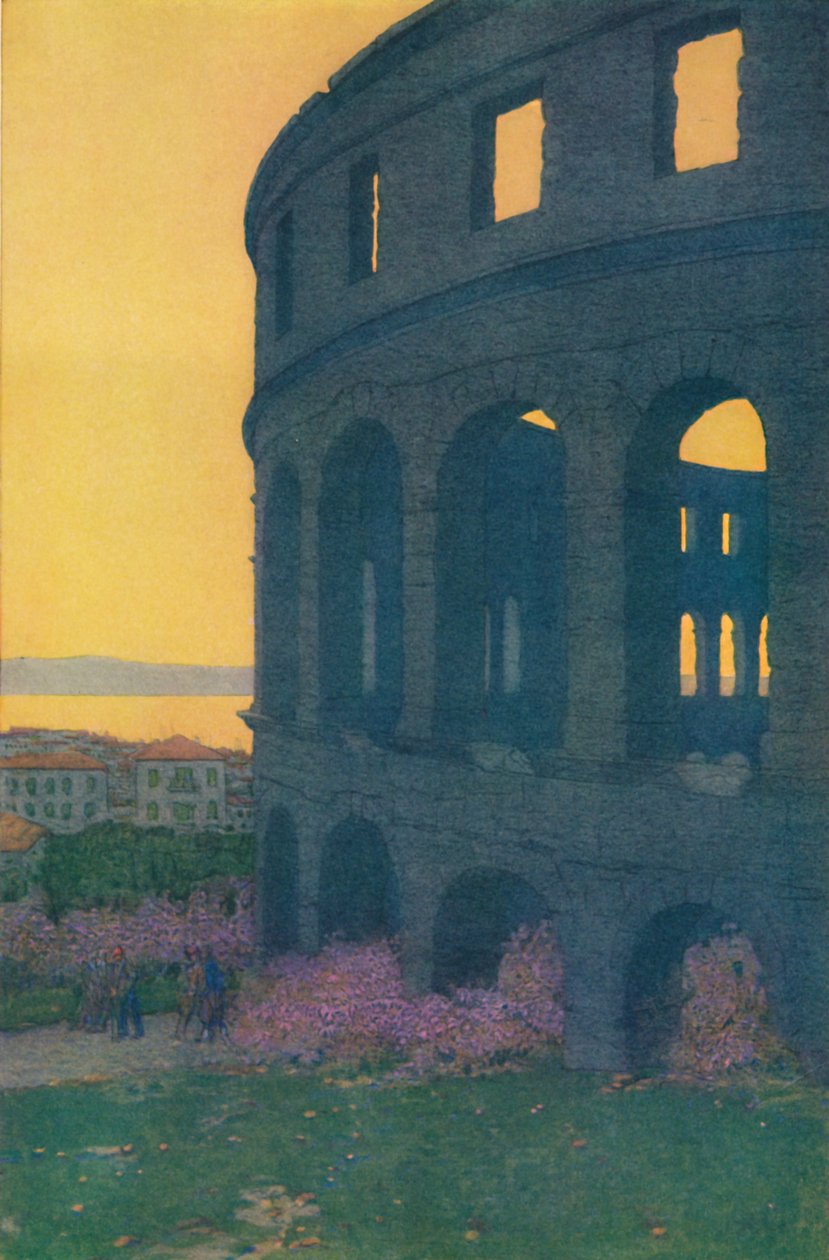 Det romerske amfiteater i Pola, 1913 af Jules Guerin