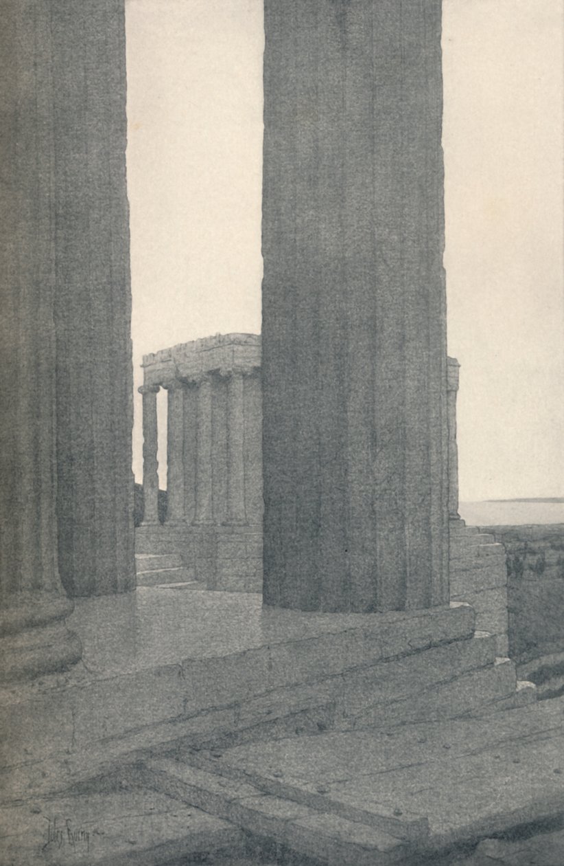 Athena Nikes tempel i Athen, 1913 af Jules Guerin