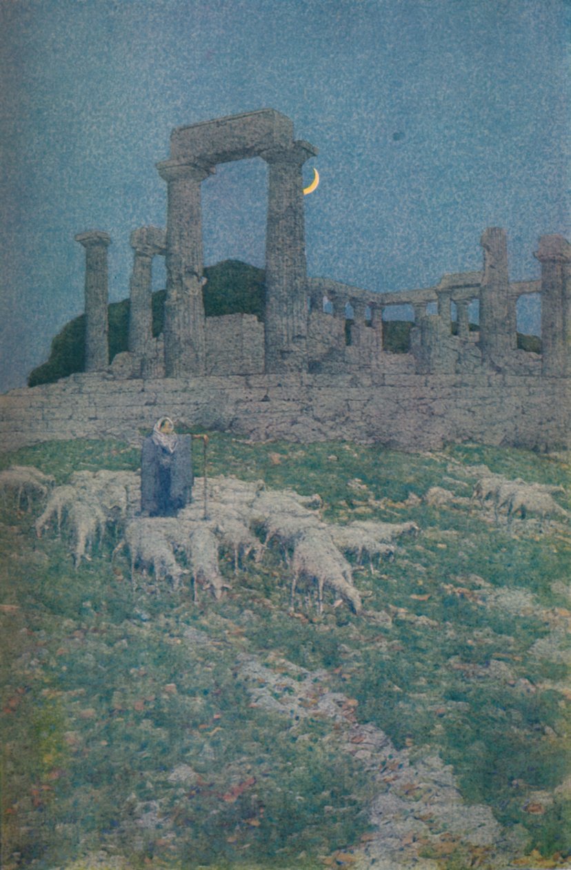 Templet for Poseidon og Athene eller Aegina, 1913 af Jules Guerin
