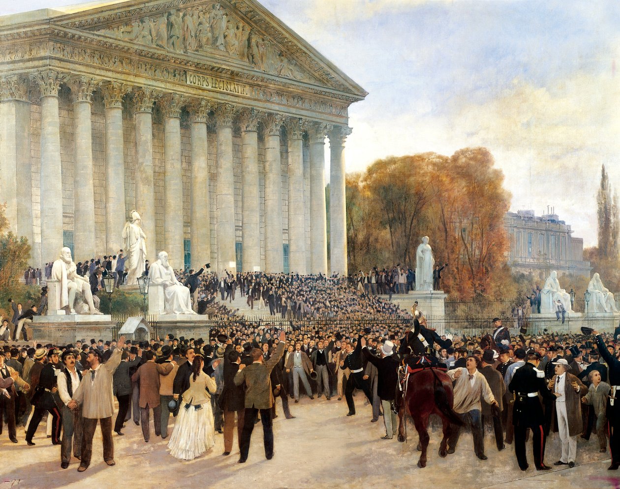 Proklamation af den tredje republik i Paris, 4. september af Jules and Guiaud Jacques Didier