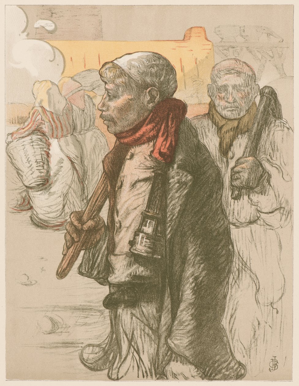 Au Pays Noir i det sorte land, ca. 1898. af Jules Gustave Besson