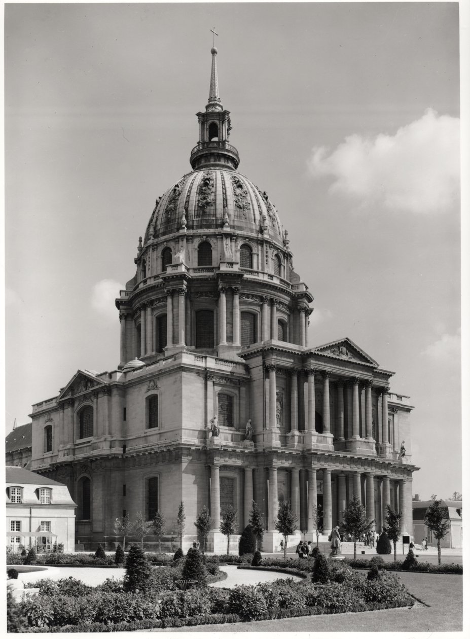Facaden af St. Louis-kirken, Dome des Invalides, 1679-1706 af Jules Hardouin Mansart