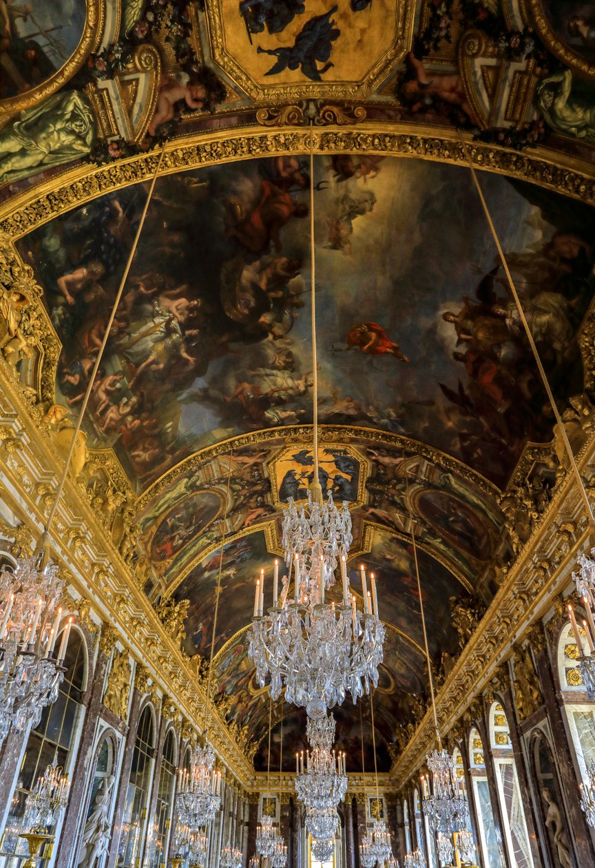Hall of Mirrors, Versailles-paladset (foto) af Jules Hardouin Mansart