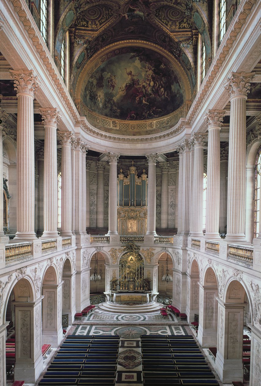 Indvendigt billede af kapellet, 1699-1710 foto af Jules Hardouin Mansart
