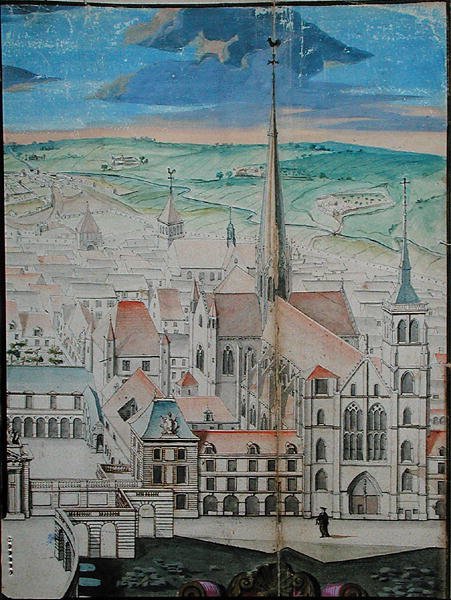 Paladset for hertugerne af Bourgogne i Dijon før restaurering af Mansart af Jules Hardouin Mansart