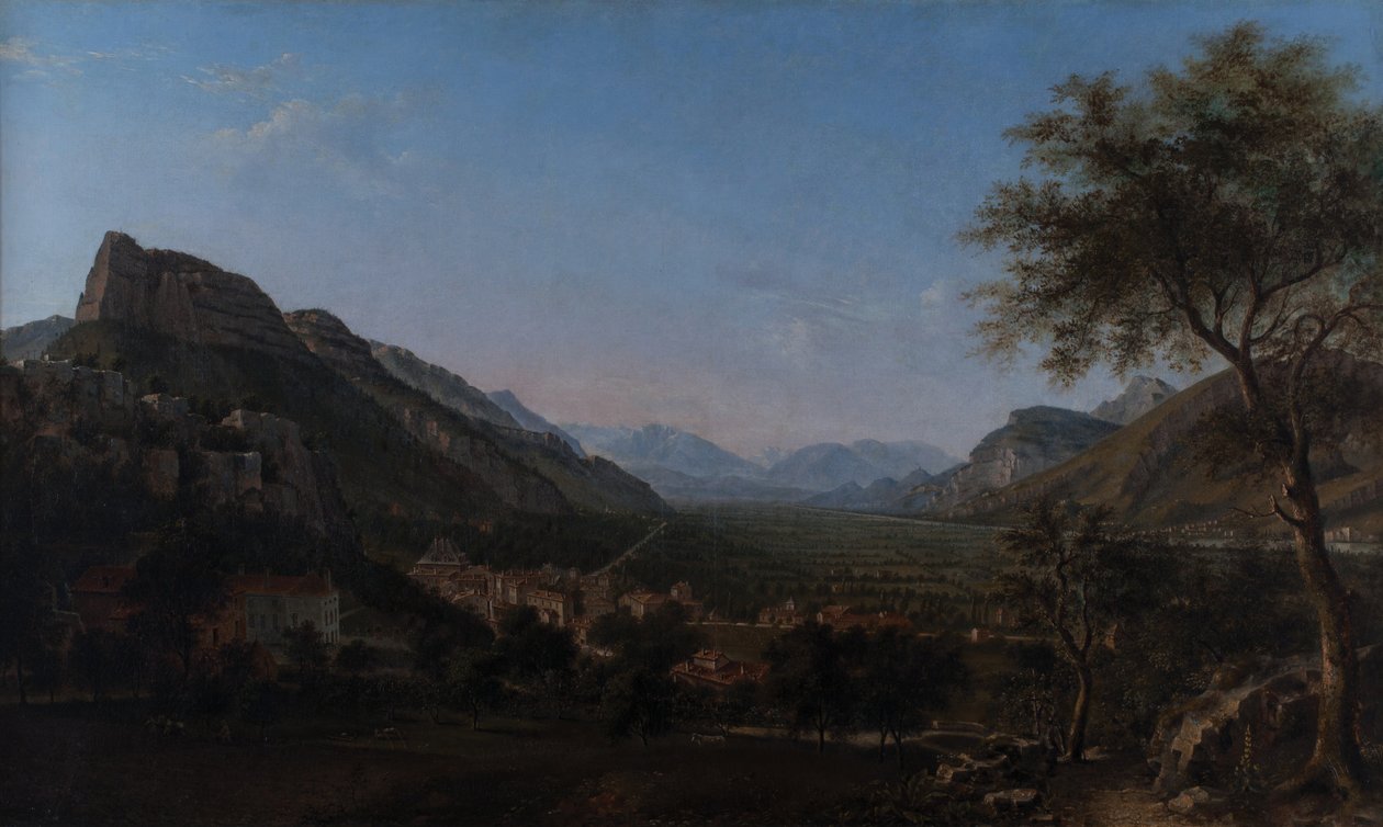 Voreppe og Isère-dalen 1853 (Olie på lærred) af Jules Jean Baptiste Guedy