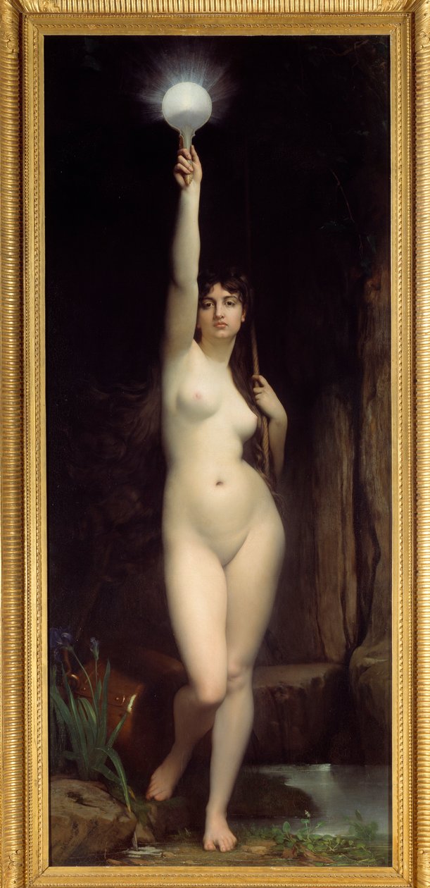 Sandheden. Personificering af sandheden. Maleri af Jules Lefebvre (1836-1911) af Jules Joseph Lefebvre
