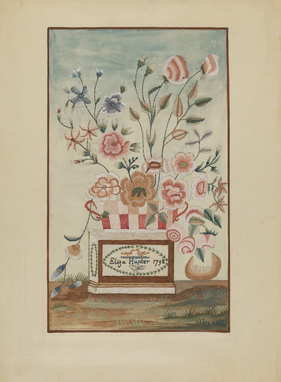 Broderet billede, ca. 1937. af Jules Lefevere