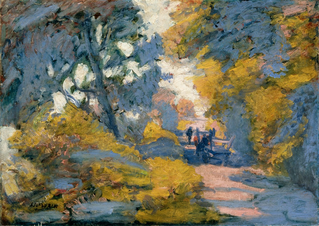 En solbeskinnet vej, slutningen af det 19. eller 20. århundrede. af Jules Leon Flandrin