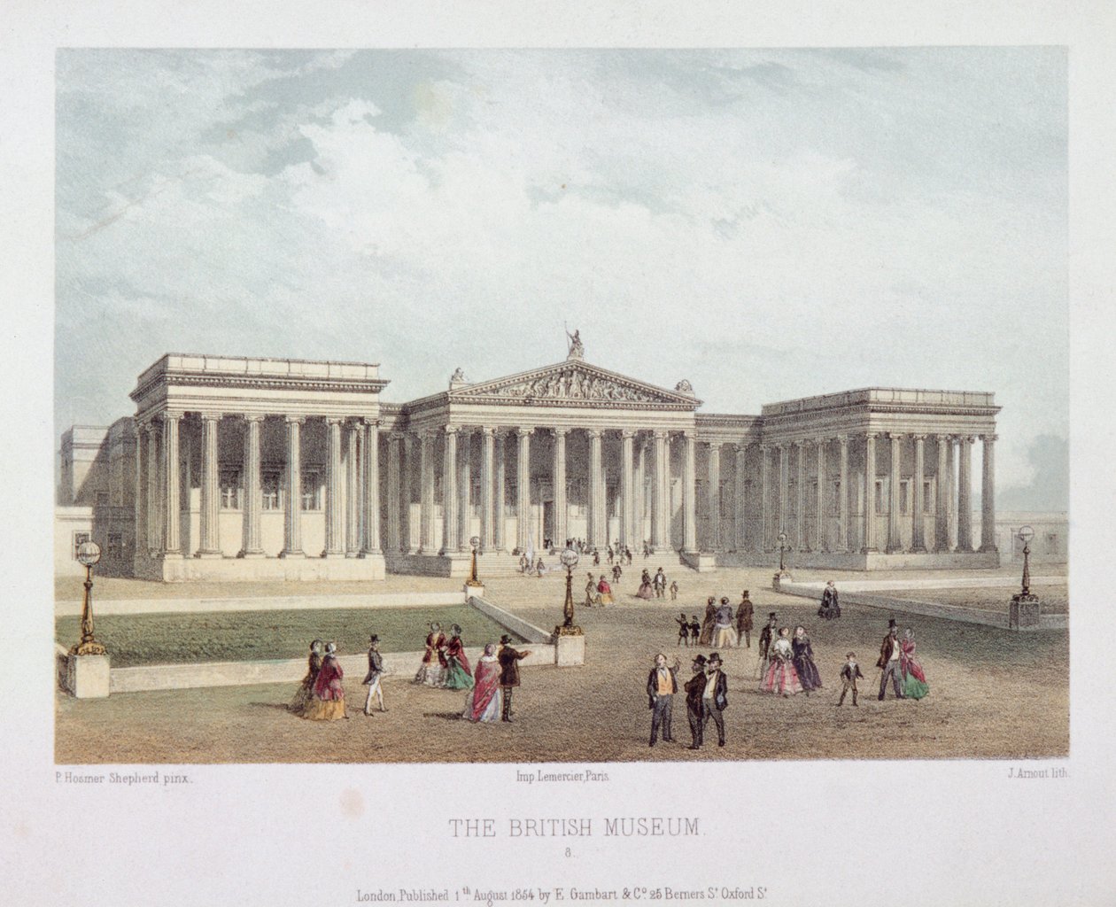 British Museum, Holborn, London, 1854 af Jules Louis Arnout