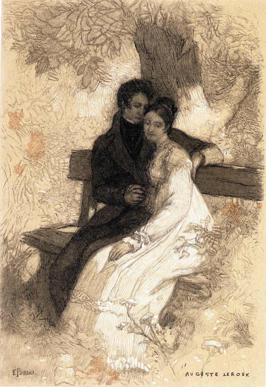 illustration for Eugenie Grandet by Auguste Leroux (print) af Jules Marie Auguste Leroux