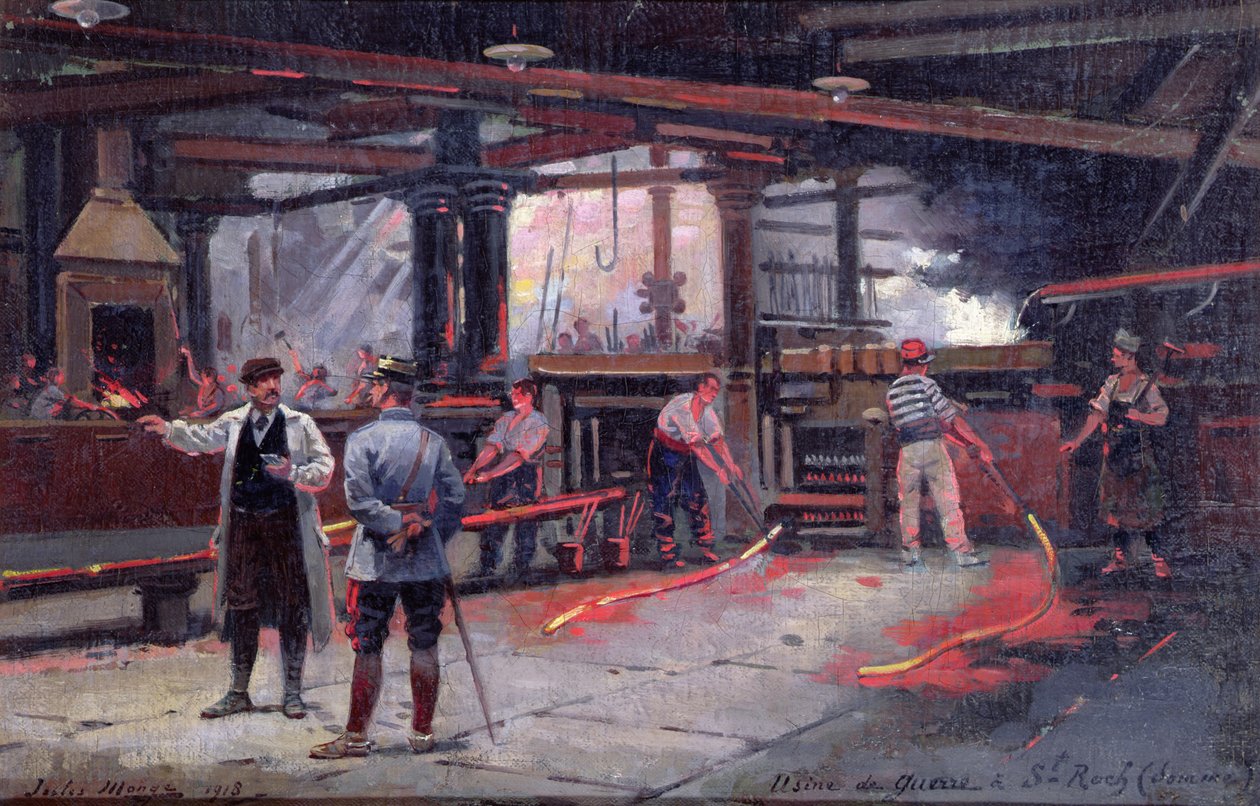 En krigsfabrik ved St. Roch af Jules Monge