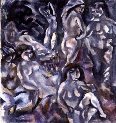Otte kvinder i nøgen af Jules Pascin