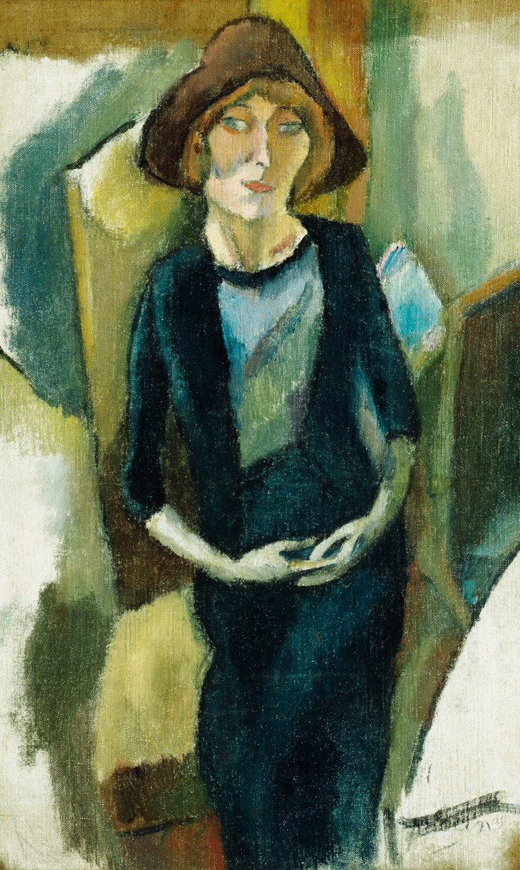 Hermin i blåt, 1916 af Jules Pascin