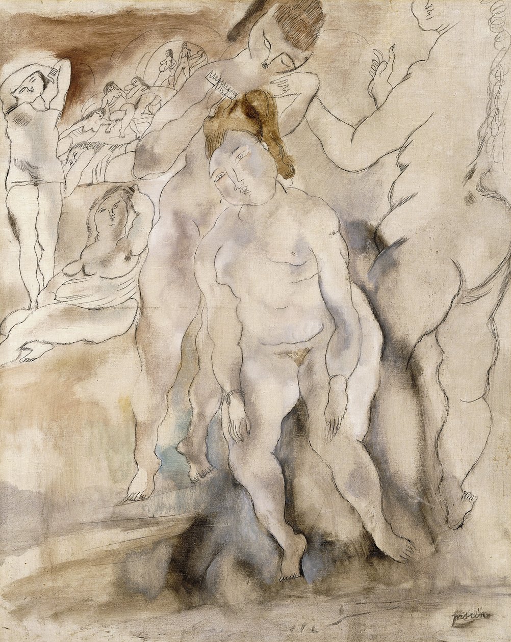 Frisøren, 1924 af Jules Pascin