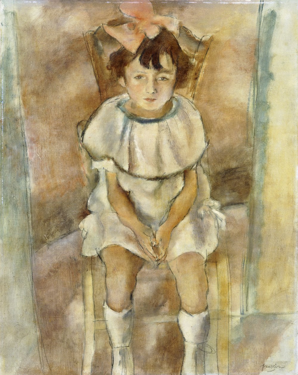 Lille pige i lyserød, 1926 af Jules Pascin