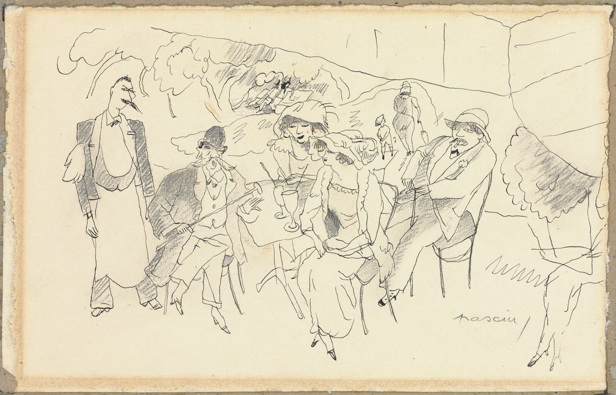 Scene af figurer af Jules Pascin