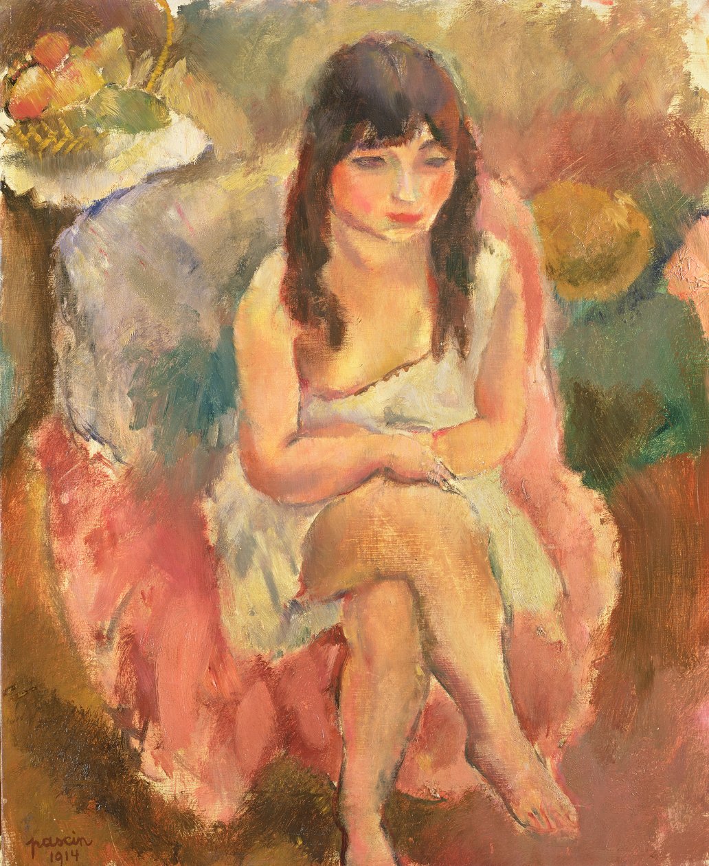 Siddende figur, 1914 af Jules Pascin