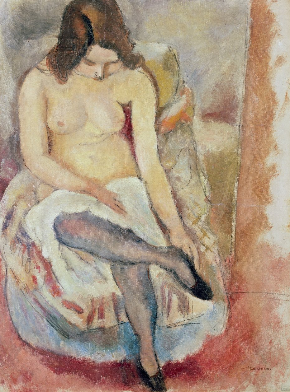 Siddende Kvinde af Jules Pascin