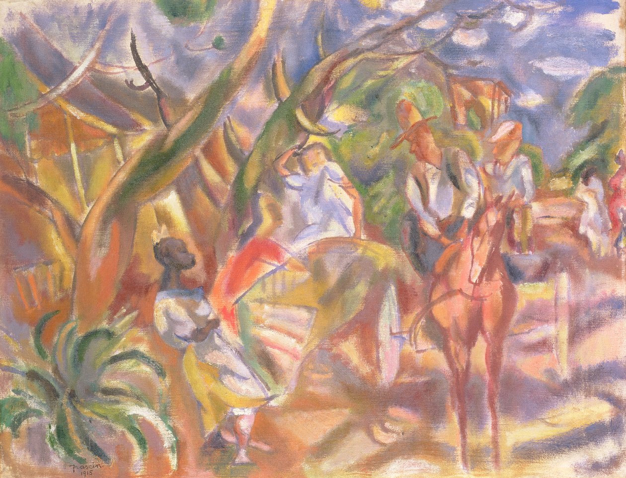 Southern Scene with Man Driving a Carriage, 1915 af Jules Pascin