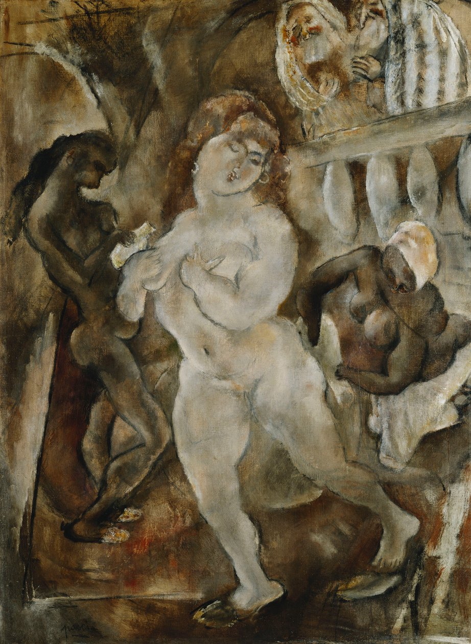 Susanna og de ældste; Susannah og de ældste, ca. 1921 af Jules Pascin