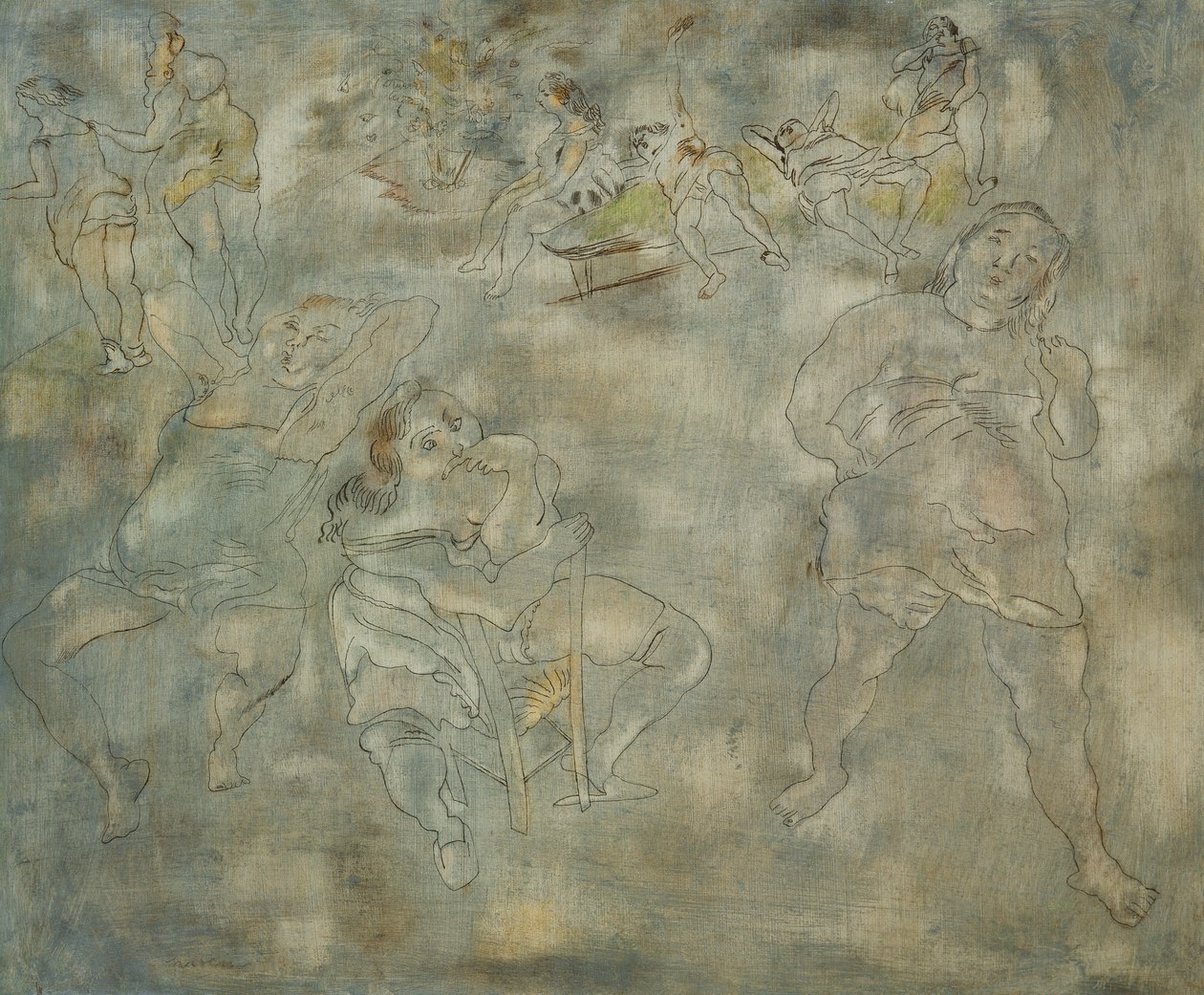 Fangene; Les Captives, ca. 1923-25 af Jules Pascin