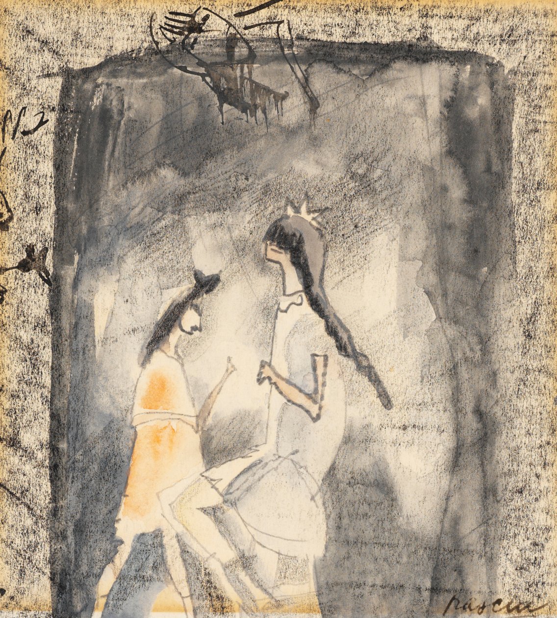 To unge piger af Jules Pascin