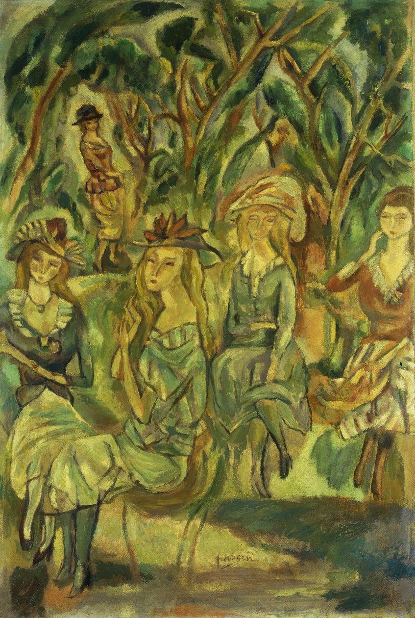 Kvinder i Parken; Kvinder i parken, 1917 af Jules Pascin