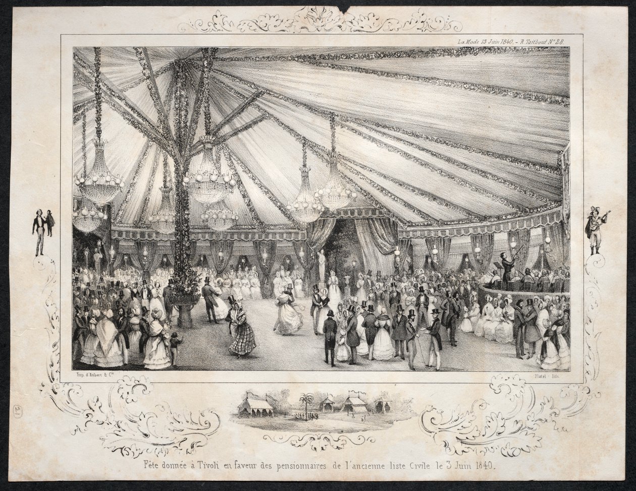 Fest givet i Tivoli til fordel for beboerne på den gamle borgerliste den 3. juni 1840 af Jules Platier