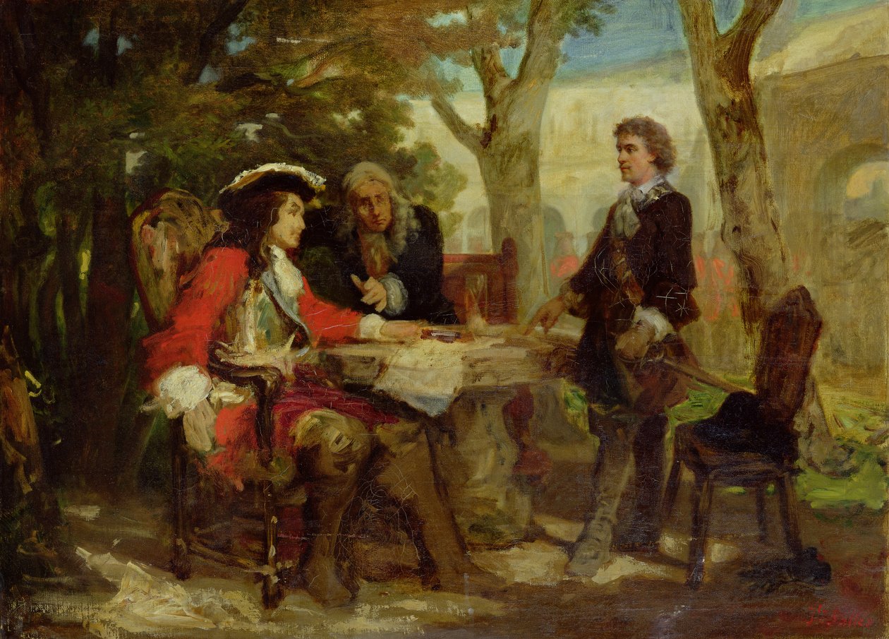 Møde mellem Jean Cavalier (1681-1740) og Claude Louis Hector (1653-1734) hertug af Villars af Jules Salles Wagner