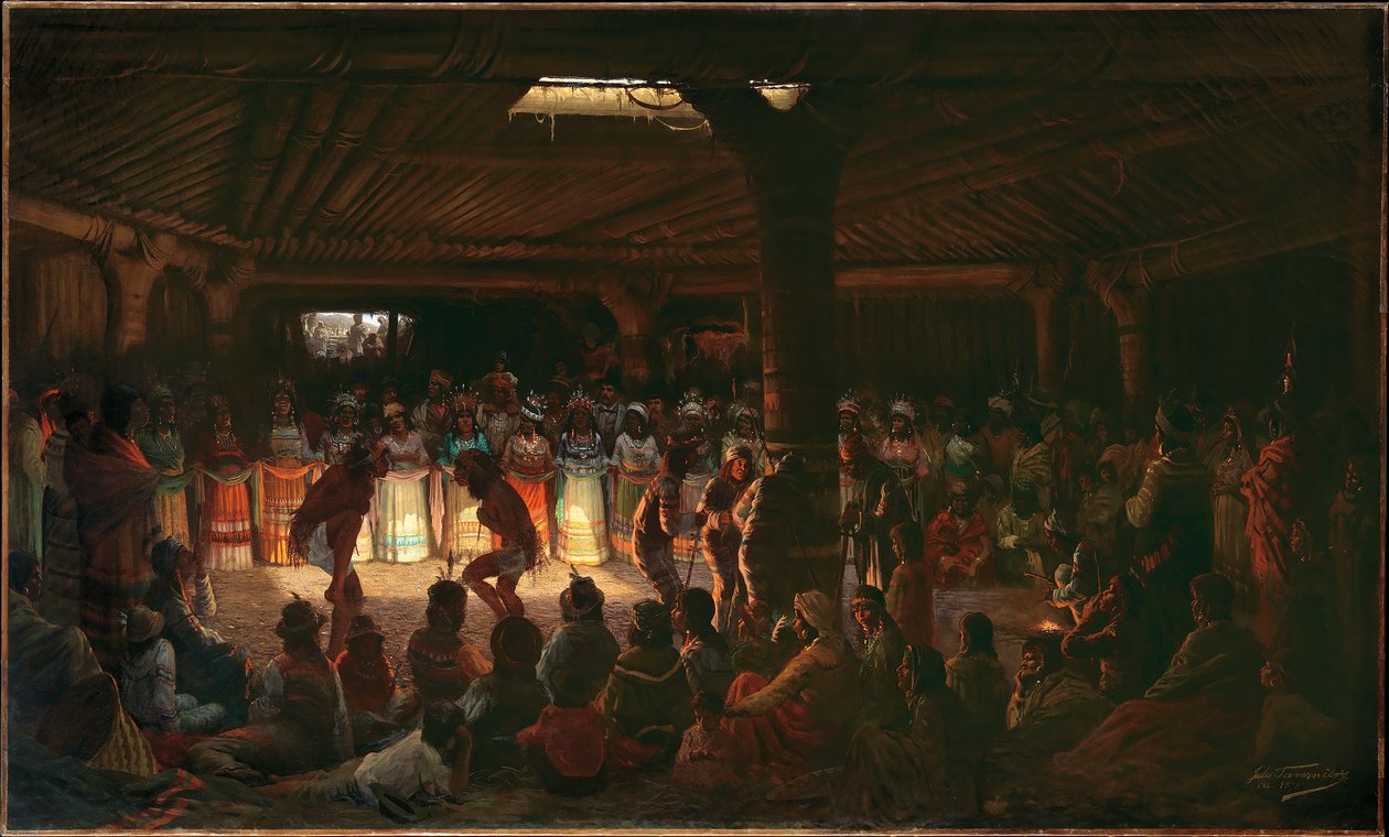 Dans i et underjordisk Roundhouse ved Clear Lake, Californien af Jules Taverniers