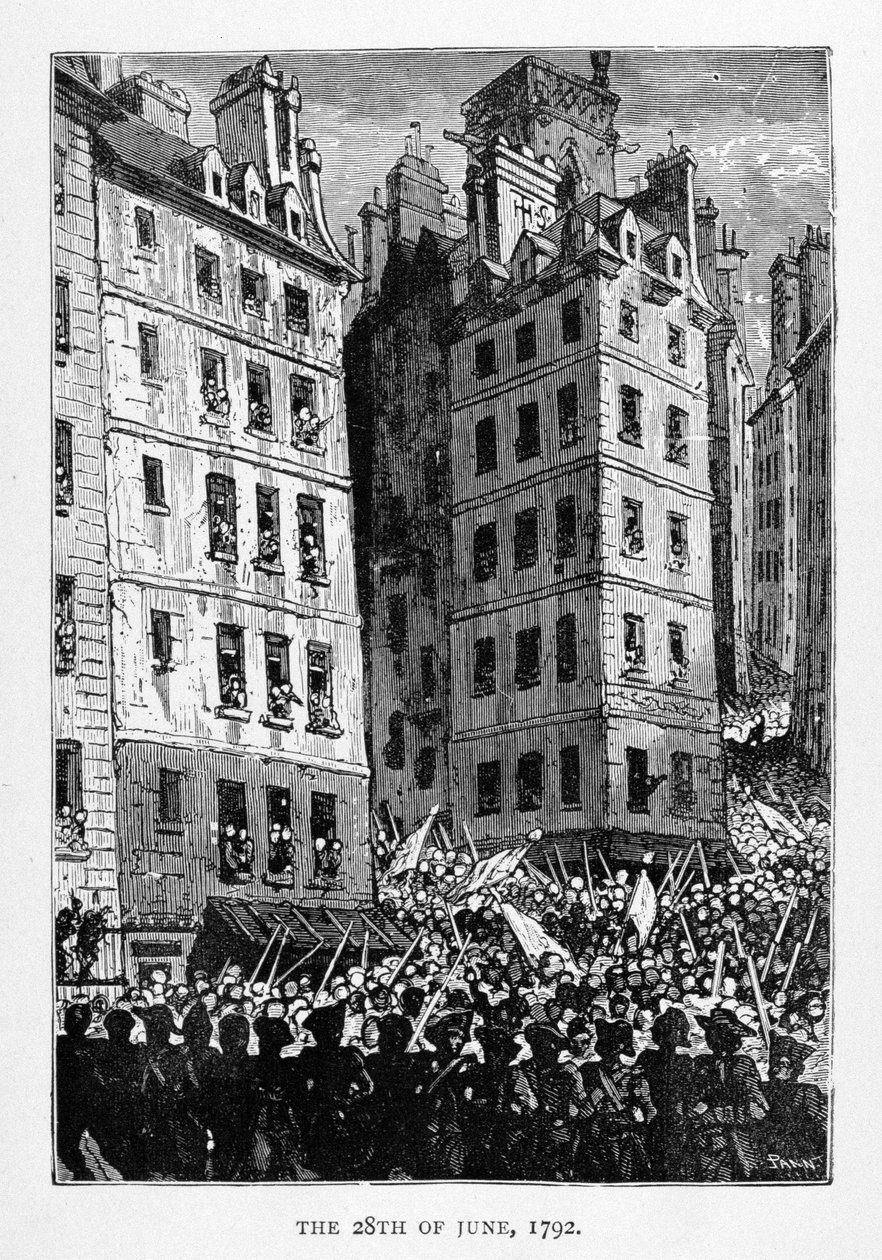 Den 28. juni 1792, graveret af Stephane Pannemaker (1847-1930), fra 