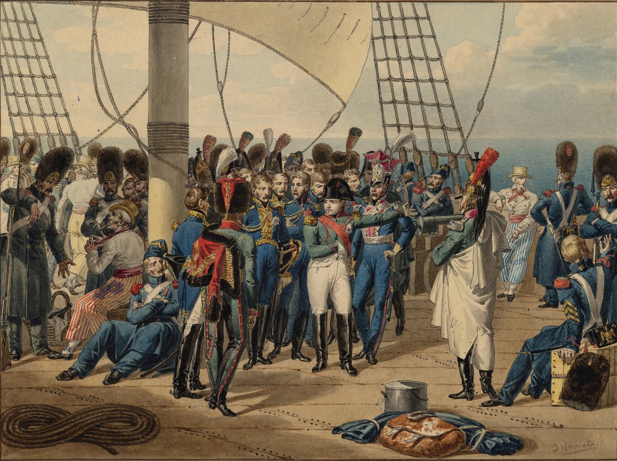 Napoleon vender tilbage fra øen Elba, 1815 af Jules Vernet