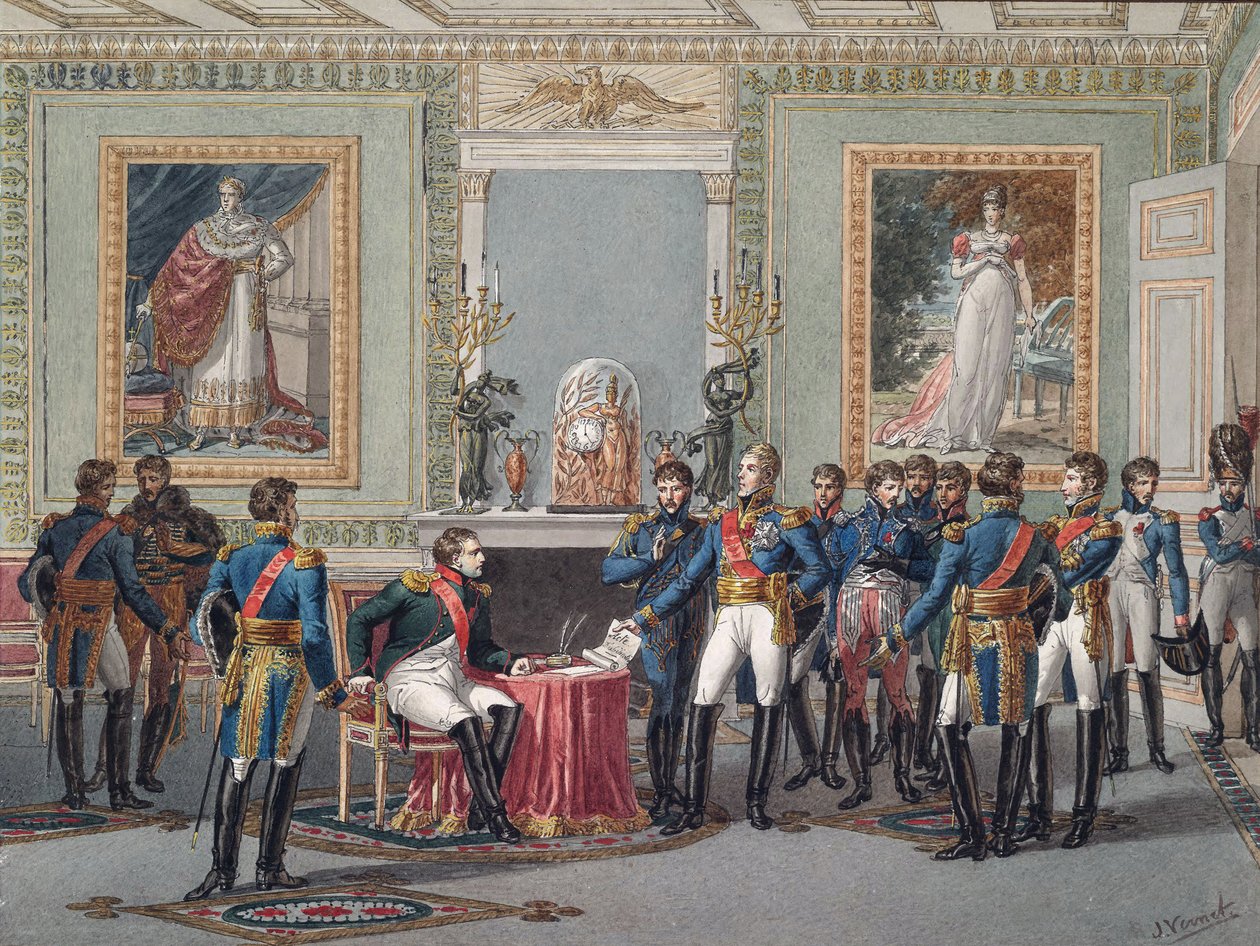 Abdikationen af Napoleon i Fontainebleau den 11. april 1814 af Jules Vernet