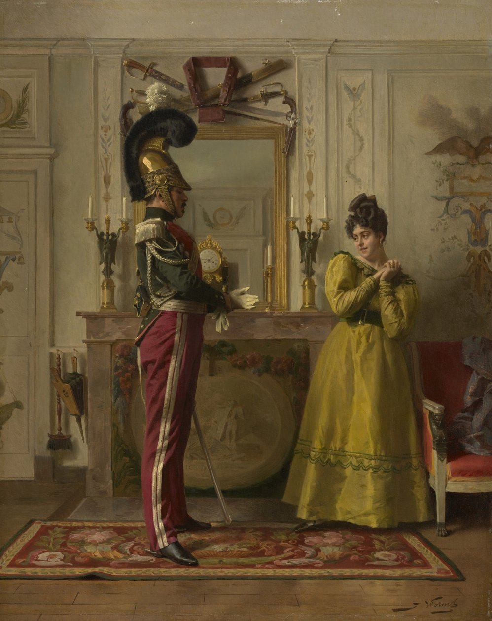 Afgang til Revyen, c.1876 af Jules Worms