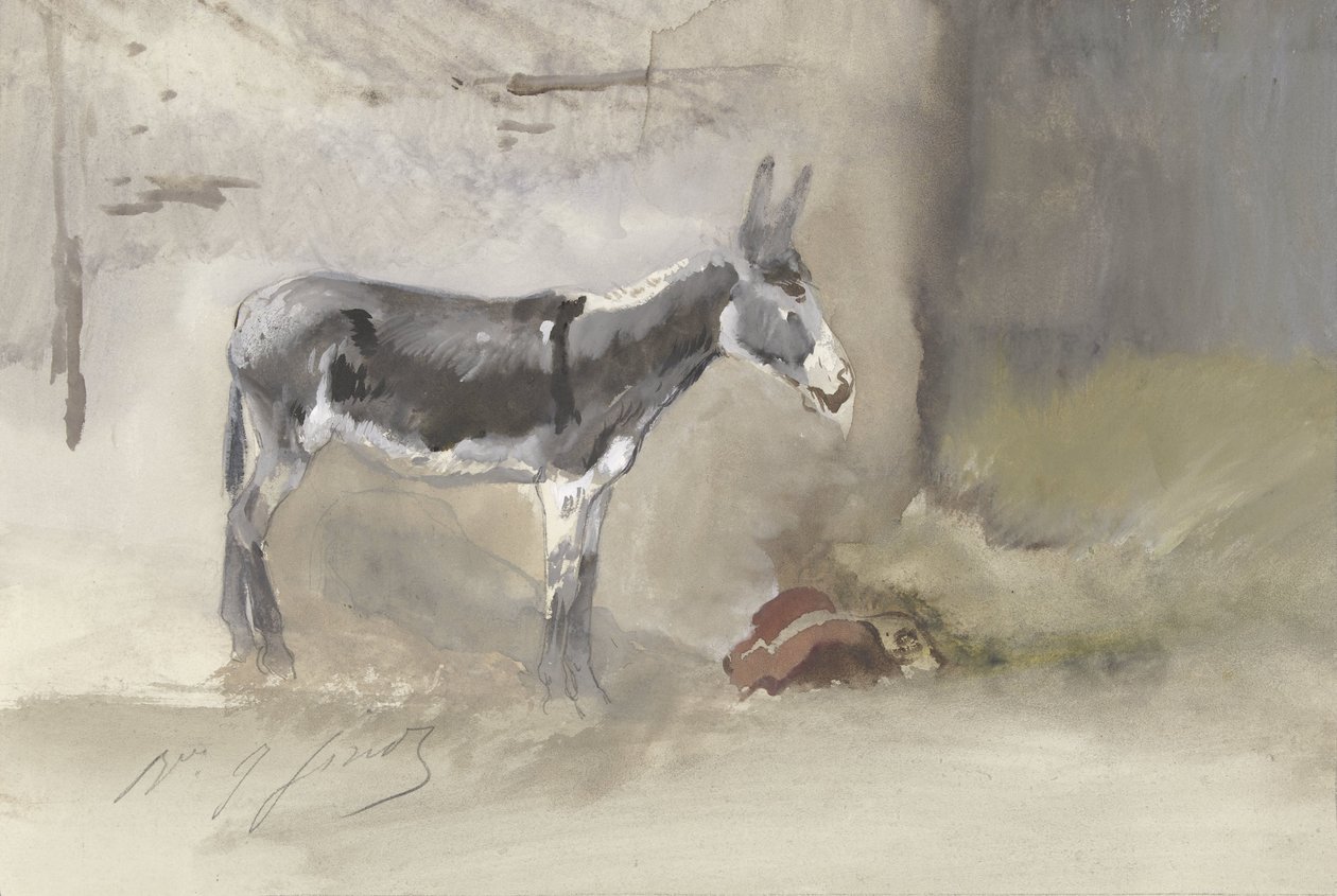 Æsel i en stald af Jules baron Finot
