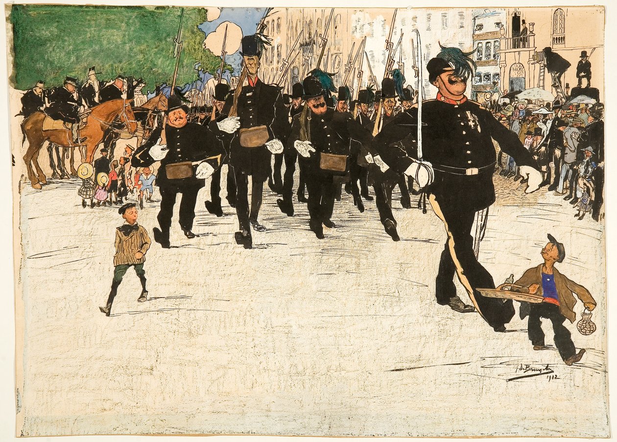 Vigilante-patruljens parade i Gent af Jules de Bruycker