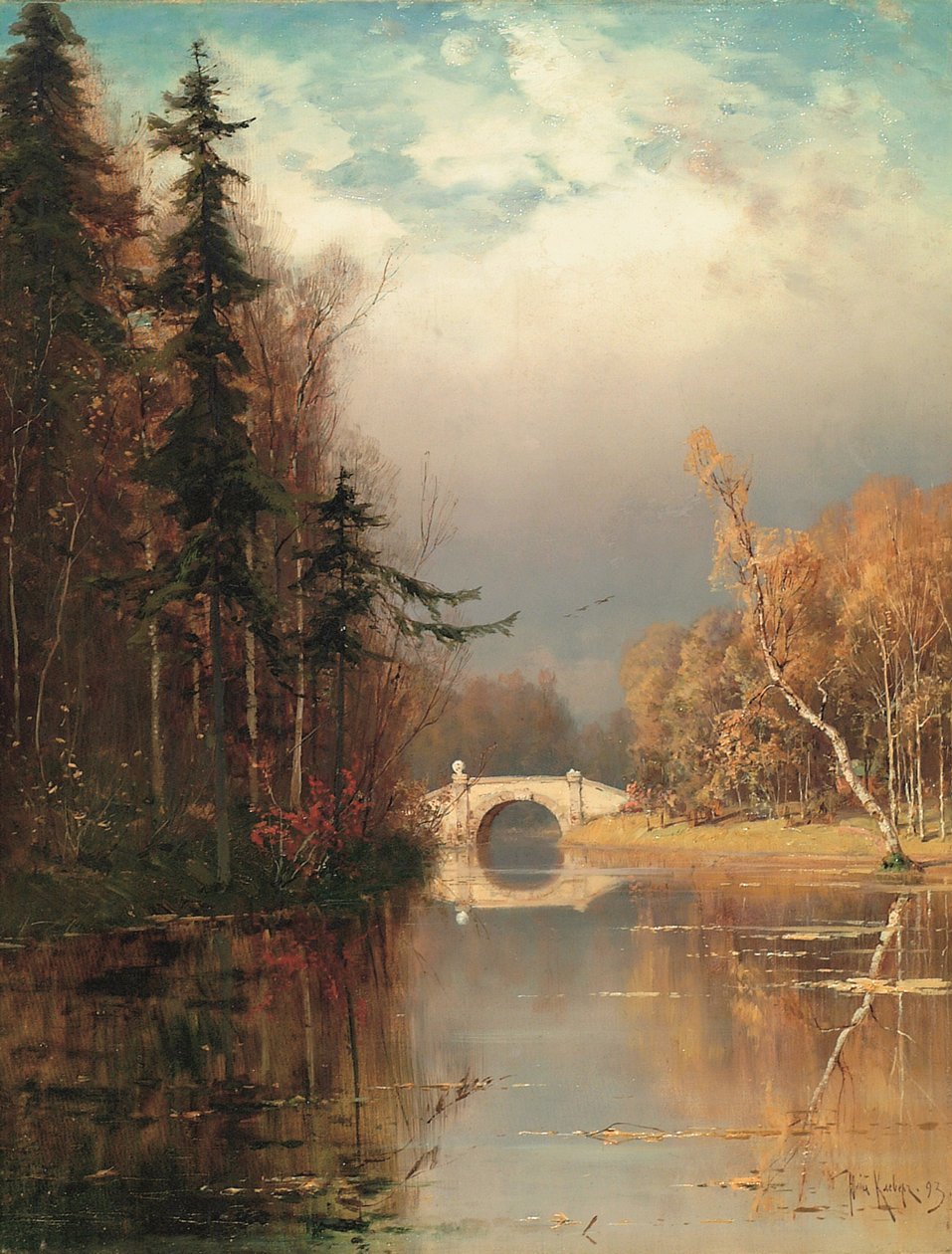 Park i efteråret, 1893 af Juli Julievich Klever