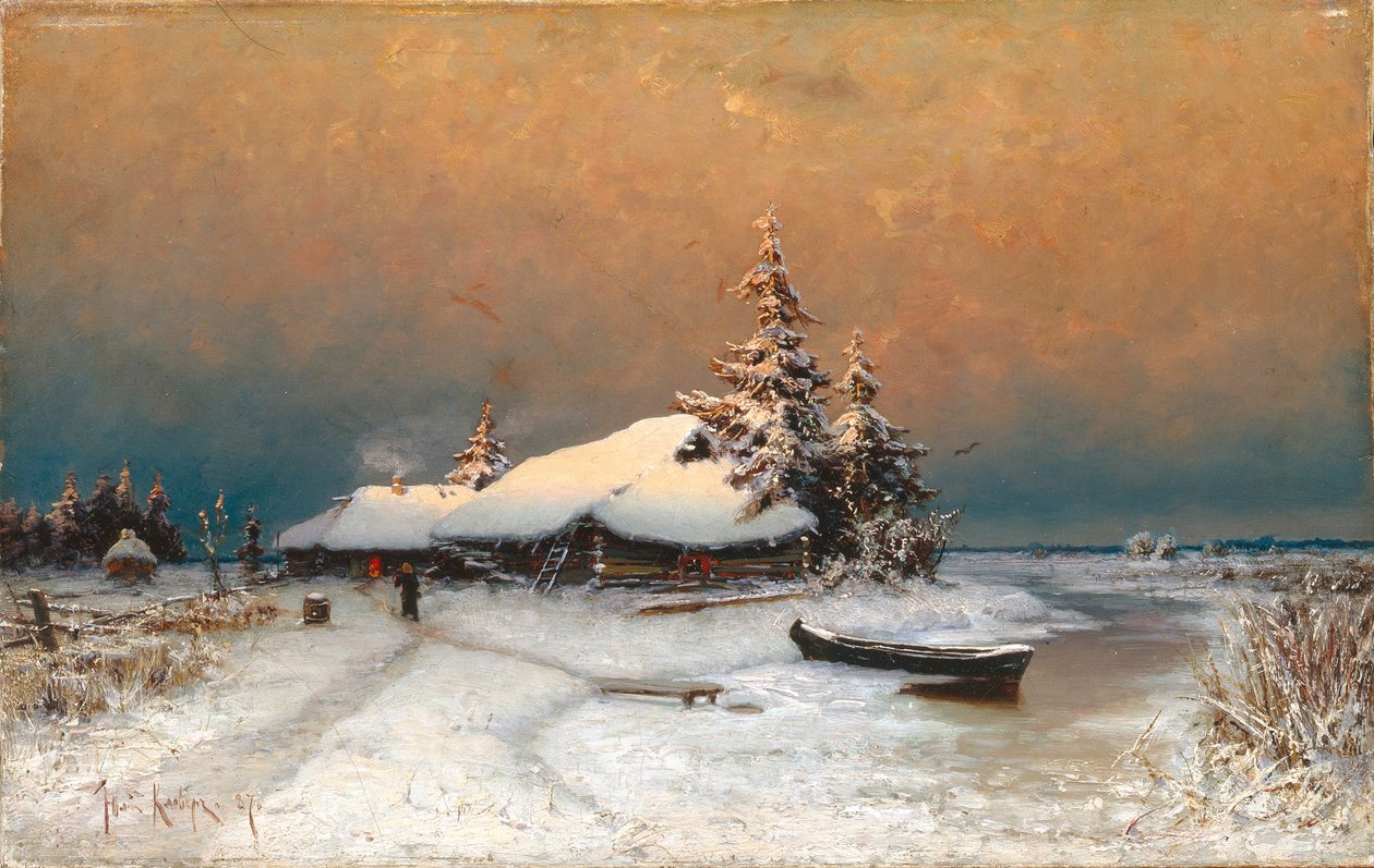 Vintersolnedgang, 1887 af Juli Julievich Klever