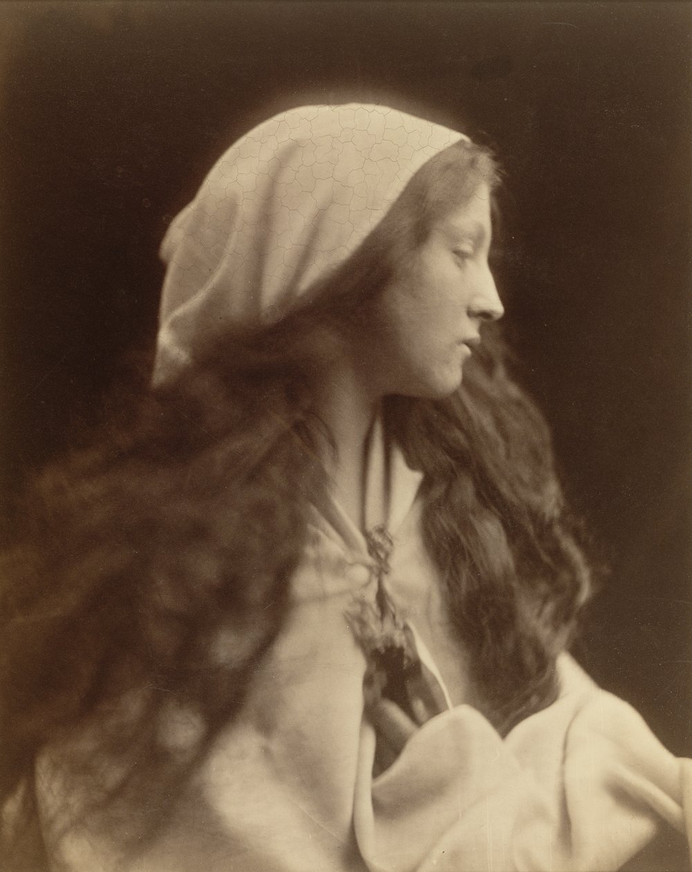 Studie af en ung pige klædt ud som bonde, ca. 1869 af Julia Margaret Cameron