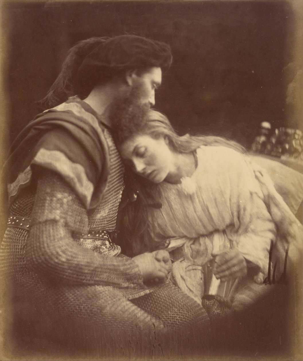 Afskeden af Sir Lancelot og dronning Guinevere af Julia Margaret Cameron