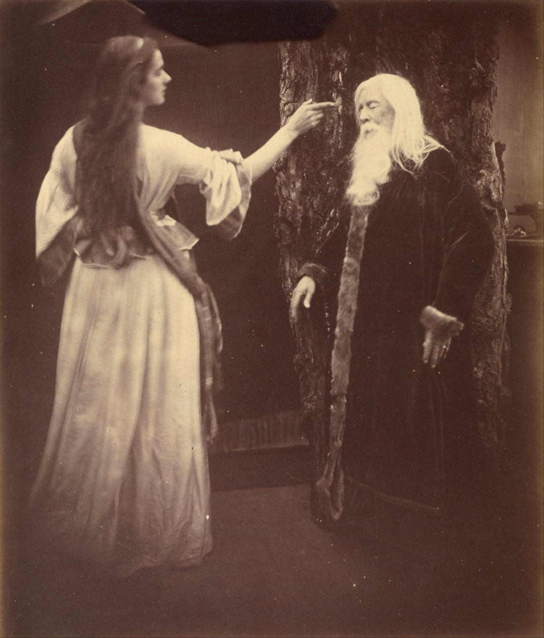 Vivien og Merlin af Julia Margaret Cameron