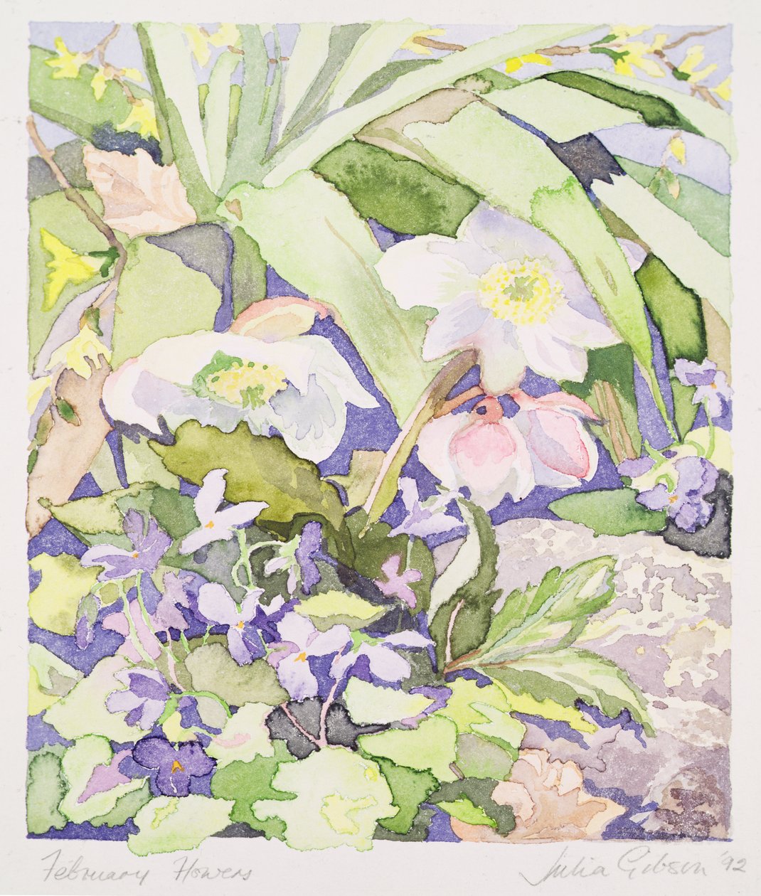 februar blomster af Julia Gibson