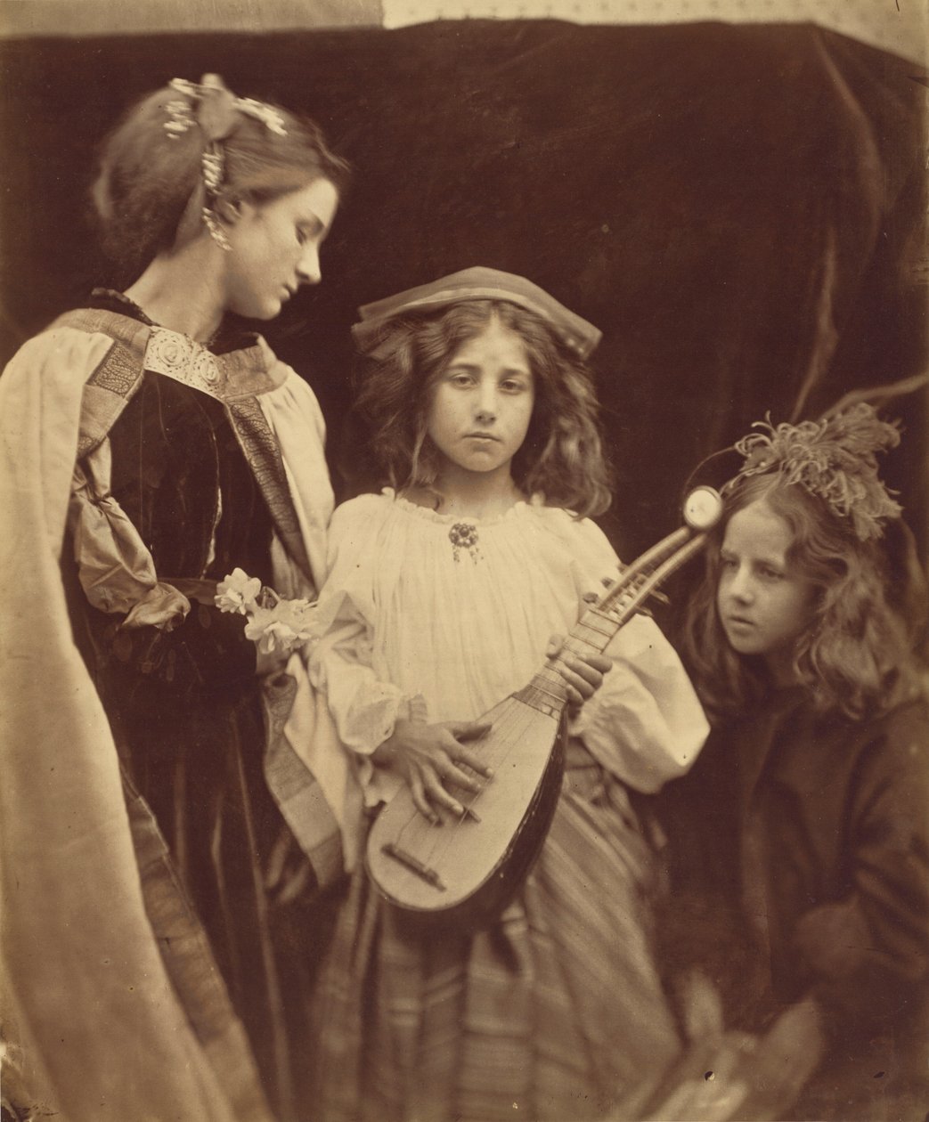 En minstrel-gruppe, 1867 (foto) af Julia Margaret Cameron